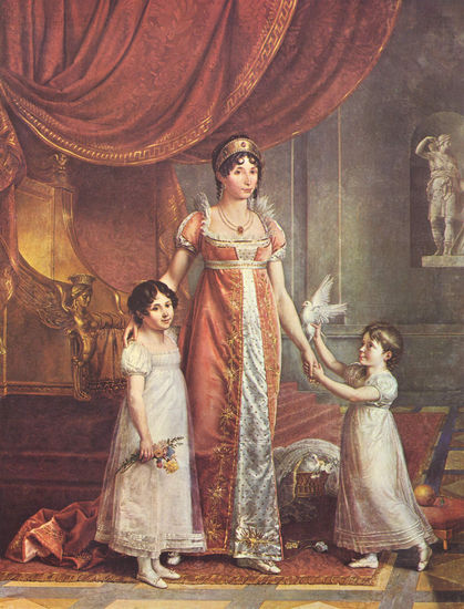 Retrato de la reina Julia Bonaparte con sus hijas 