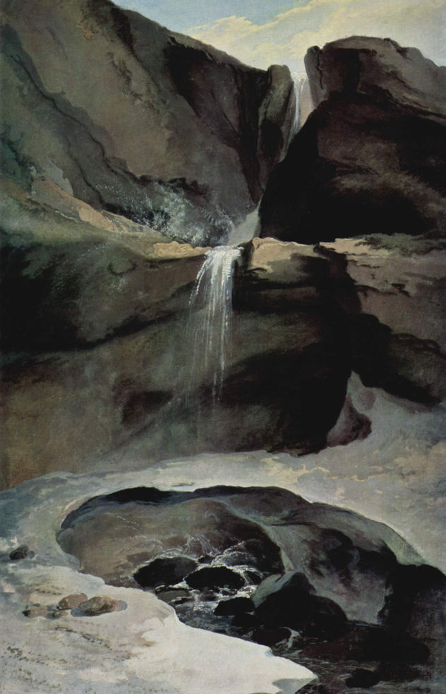La cascada de Geltenbach en invierno