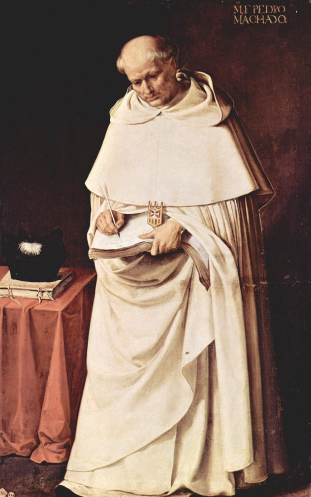 Ciclo de retratos de monjes, escena