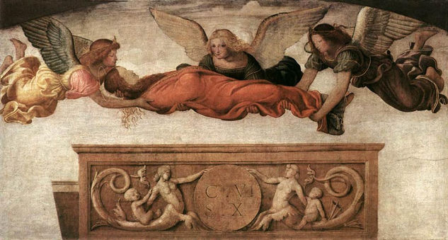 St Catherine Carried To Her Tomb By Angels 