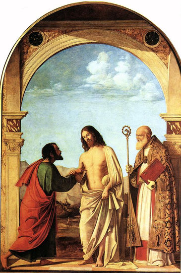 The Incredulity Of St Thomas With St Magno Vescovo 