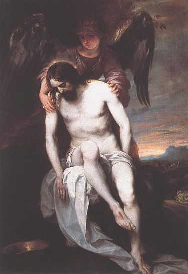 The Dead Christ Supported By An Angel 