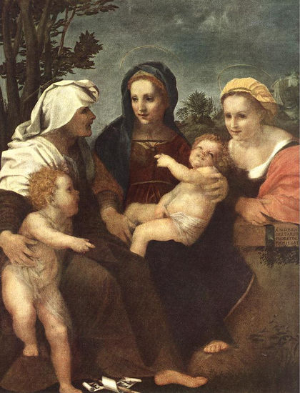 Madonna and Child with Sts Catherine Elisabeth and John the Baptist WGA 