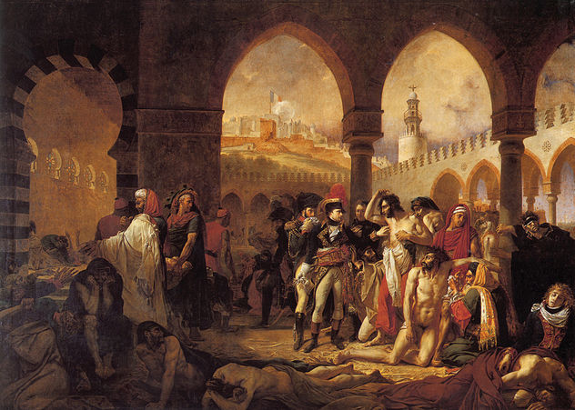 Bonaparte visitando la casa de la peste en Jaffa