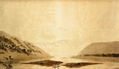 Paisaje de río montañoso versión diurna