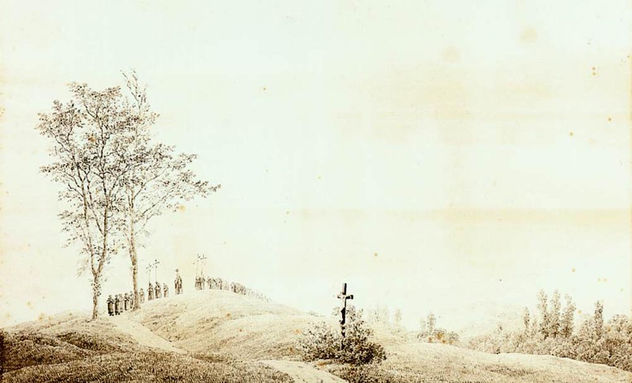 Peregrinación al atardecer