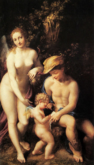 Venus con Mercurio y Cupido 