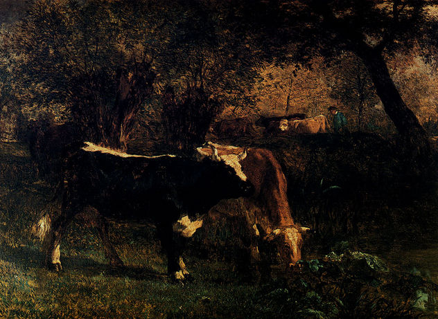 Vacas en el abrevadero