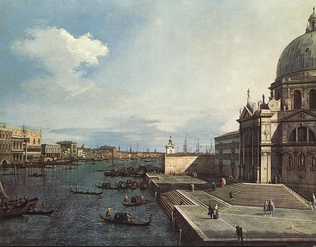 El Gran Canal en la Iglesia de la Salute 