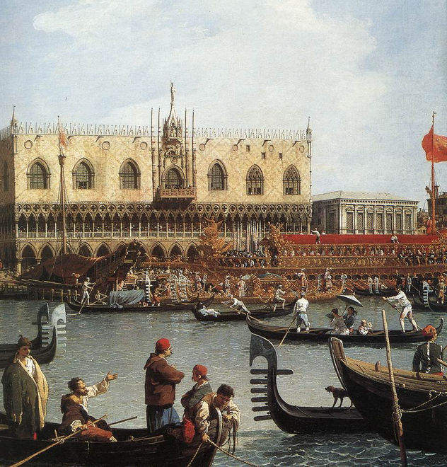 Return of the Bucentoro to the Molo on Ascension Day detail 2