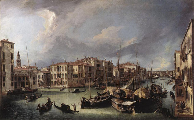 The Grand Canal with the Rialto Bridge in the Background 