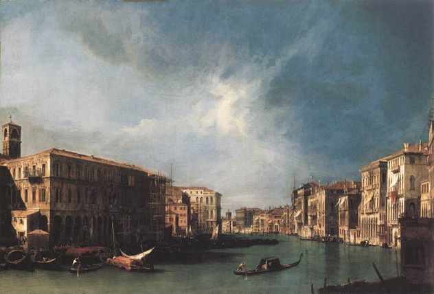 El Gran Canal desde Rialto hacia el Norte