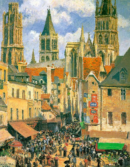 The Old Market at Rouen 1898 