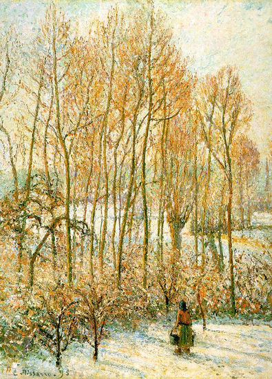 Luz de sol de la mañana sobre la nieve Eragny Sur Epte 1895 