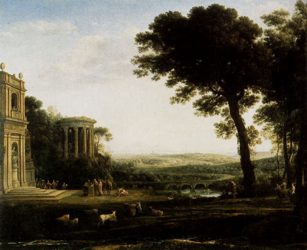 Paisaje con un sacrificio a Apolo