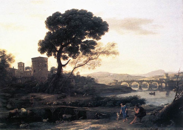 Paisaje con pastores El Pont Molle WGA