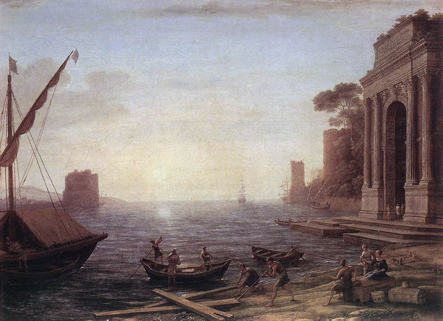 A Seaport at Sunrise WGA