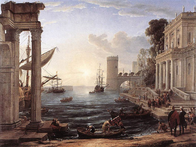 Seaport with the Embarkation of the Queen of Sheba WGA 