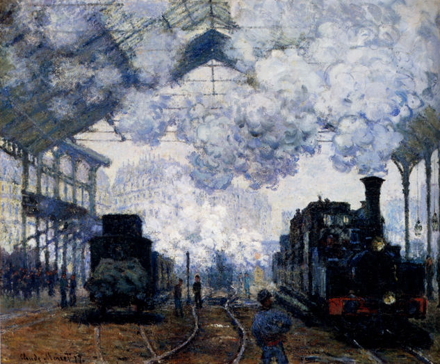 The Gare Saint Lazare Arrival Of A Train 