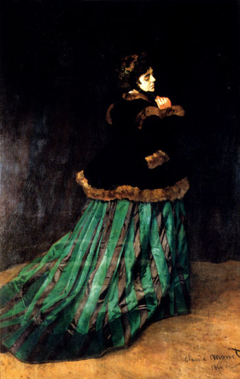 Mujer con un vestido verde 