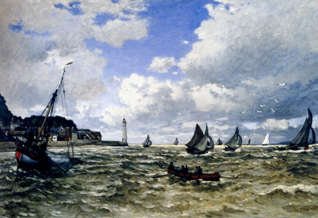 The Seine Estuary At Honfluer 