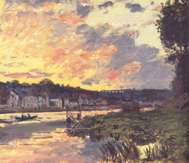 The Seine at Bougival in the Evening 