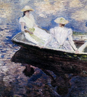 Chicas en un bote 1887