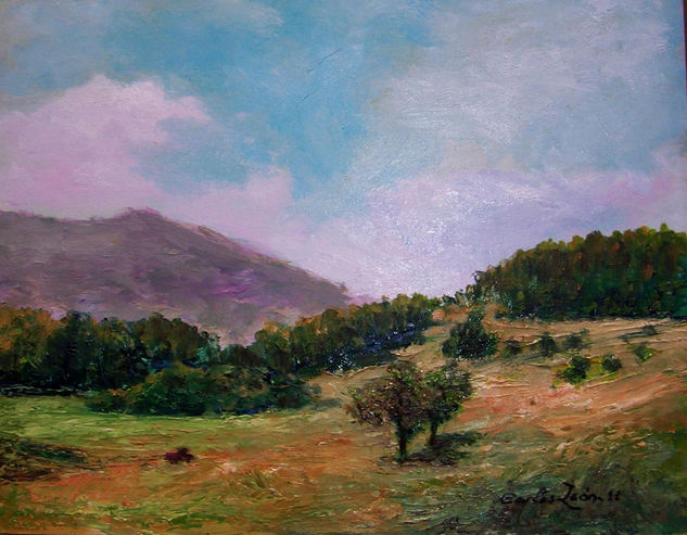 Campos de Paladeperre Óleo Tabla Paisaje