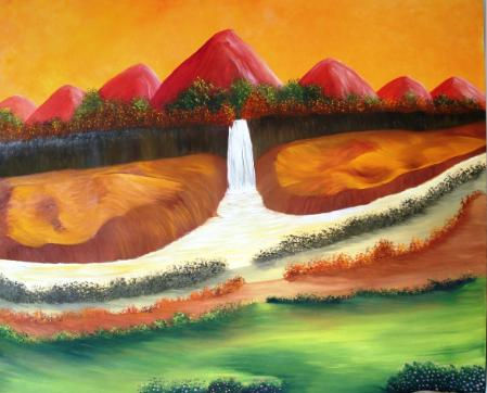 LA CASCADA DE NÉDE Oil Canvas Landscaping