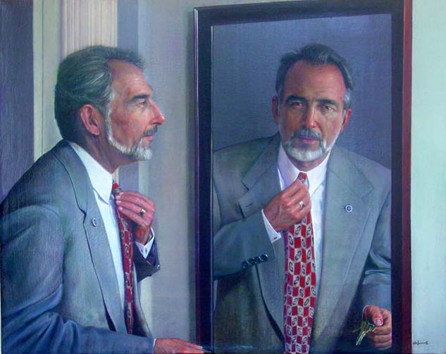 Retrato de Humberto Salgueiros Mederos, Padre Oil Canvas Portrait