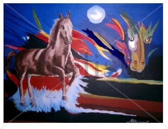 CABALLO Oil Canvas Animals