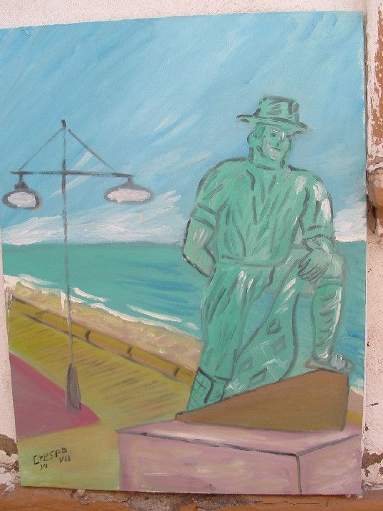 Balerma Almería , Estatua del pescador
