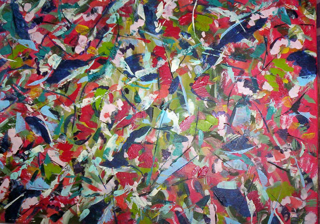 SINFONIA PRIMAVERAL Acrylic Canvas Floral Painting