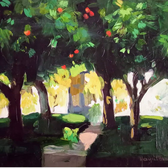 Jardín  palacio viana Córdoba Oil Canvas Landscaping