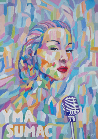 Yma Sumac, la nás bella Oil Canvas Portrait