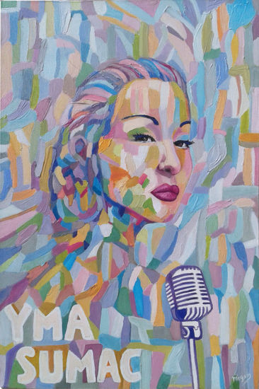 Yma Sumac, la más bella Oil Canvas Portrait