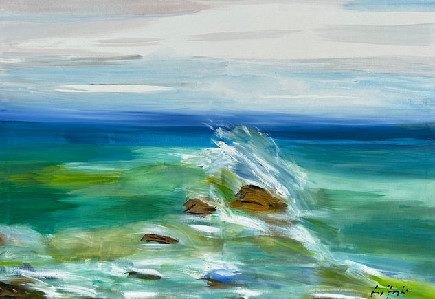 SIEMPRE EL NAR Acrylic Canvas Marine Painting