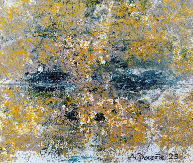 La mirada que habita el silencio Acrylic Paper Figure Painting