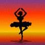 A silhouette of a ballet dancer