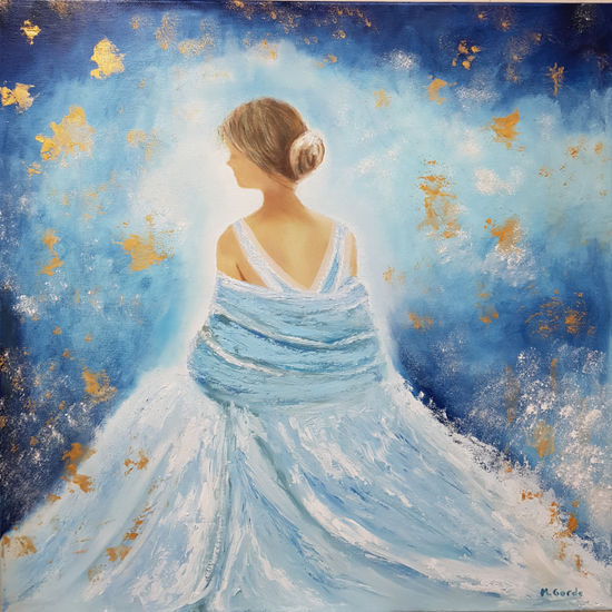 Reflejo de serenidad Oil Canvas Figure Painting