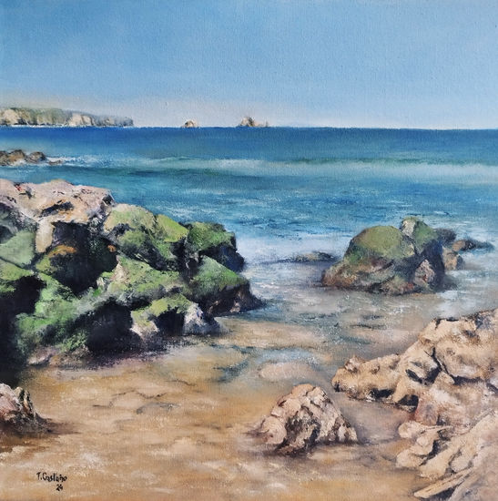 Cantabria-La Costa Quebrada Oil Canvas Marine Painting