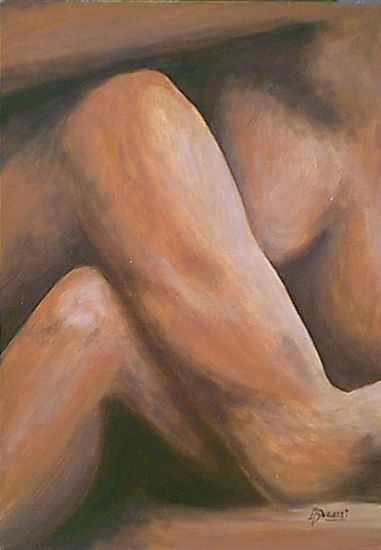 reencuentro2 Oil Panel Nude Paintings