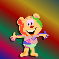 A cartoon bear