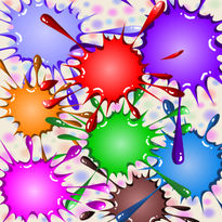 Colorful splatters