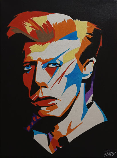 Bowie Pop Art V Oil Canvas Portrait