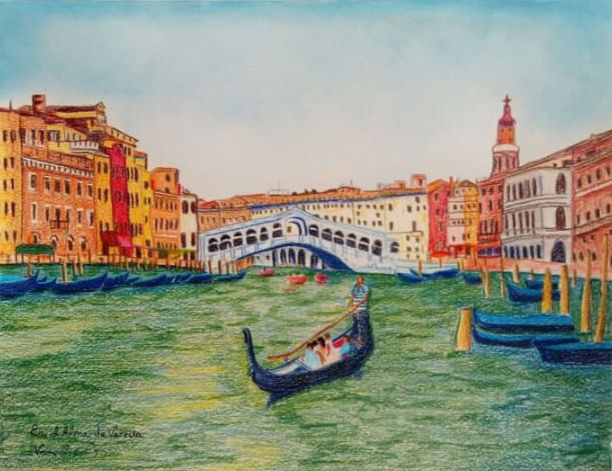 Venecia Pastel Lienzo Paisaje