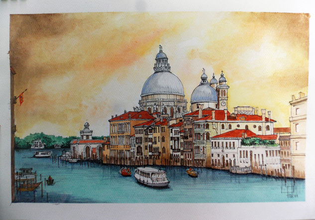 VENEZIA CANALE MAGGIORE Watercolour Paper Landscaping