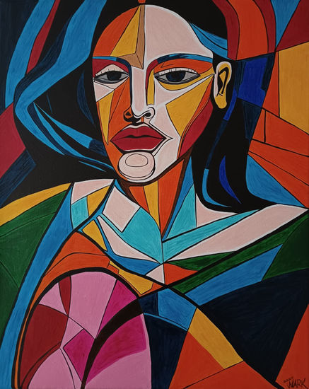 Woman Of Multicolored Vison Acrílico Lienzo Otros