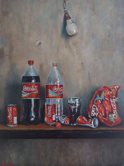 Cocacolas Oil Canvas Still Life Paintings