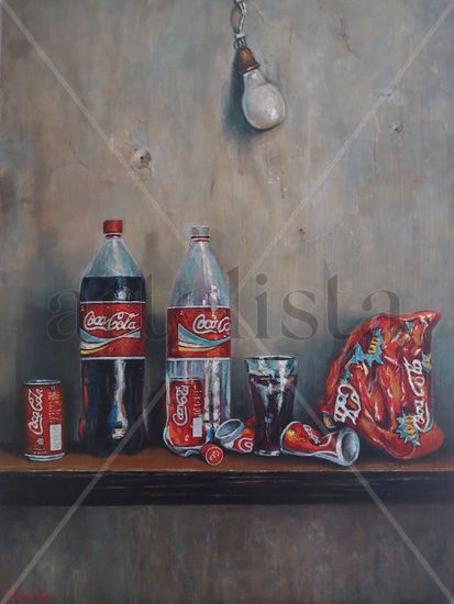 Cocacolas Oil Canvas Still Life Paintings